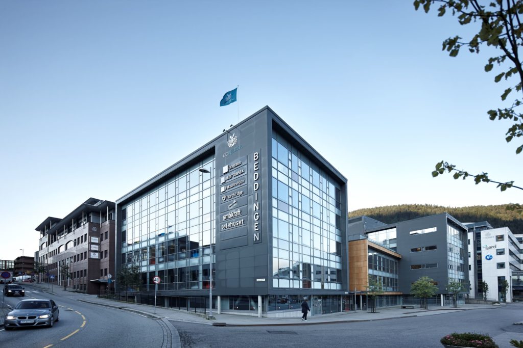 Bilde av det Breeam in-use-sertifiserte bygget Beddingen i Solheimsviken, som er eid og bygget av GC Rieber Eiendom