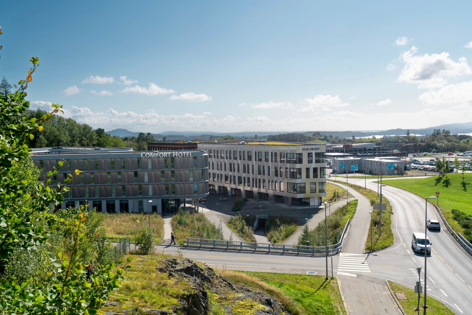 Utvendig bilde av Expobygget i Bergen Business Park på Flesland
