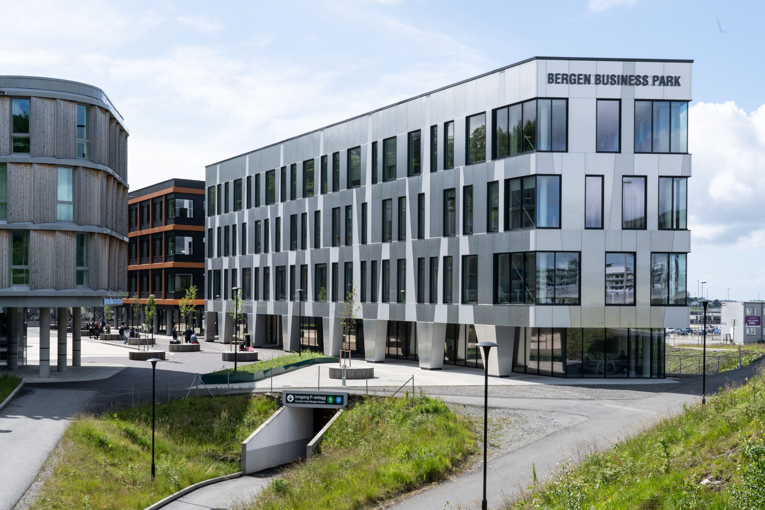 Utvendig bilde av Expobygget i Bergen Business Park på Flesland